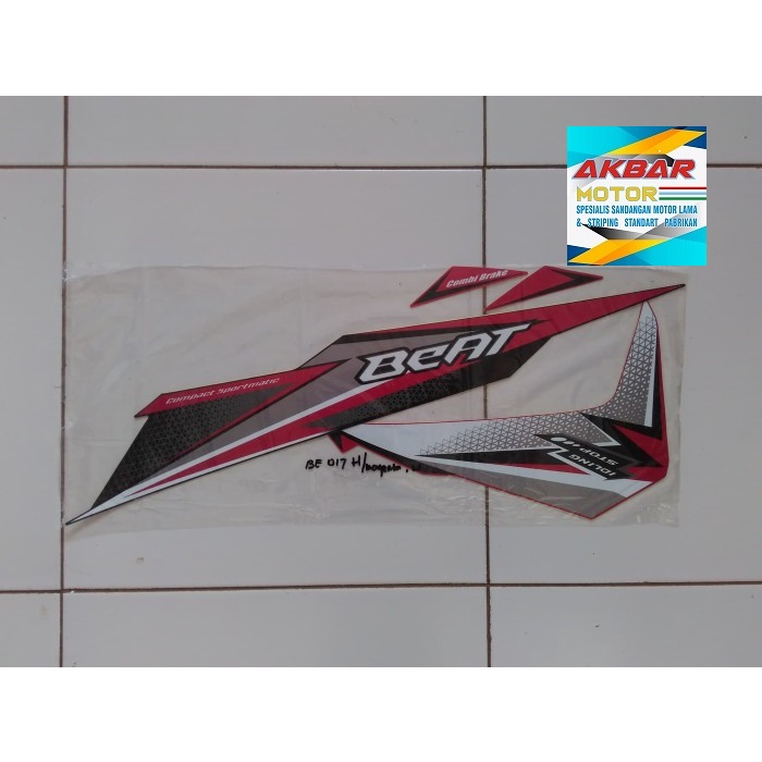 Striping Sticker Lis Beat ESP ISS 2018 Hitam Magenta Original