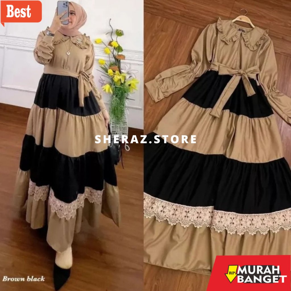 GAMIS SIZE BESAR TERBARU- Gamis Shakila Terbaru Jumbo Ld 120 130 140 ASMIRANDA MAXI Gamis Kondangan 