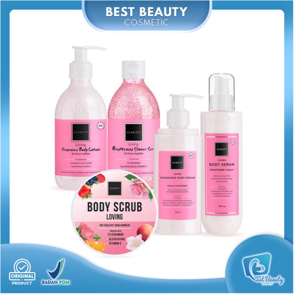 ★ BB ★ Scarlett Whitening Loving SERIES | Body Lotion - Body Cream- Body Serum - Body Scrub - Shower Scrub