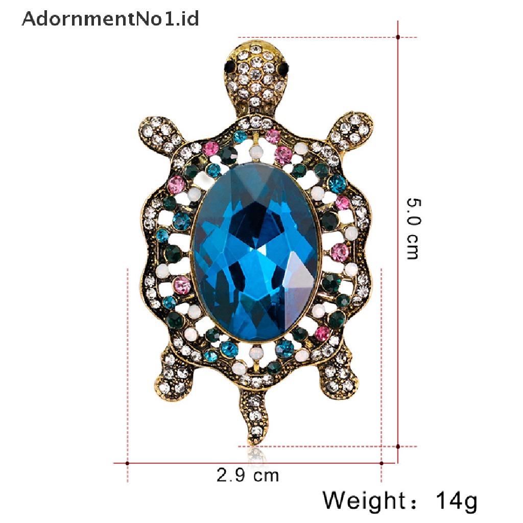 [AdornmentNo1] Berlian Imitasi Penyu Laut Hewan Bros Pin Untuk Wanita Perhiasan Hadiah Hadiah Lady Pin Payudara Elegan Fashion Jewelry [ID]