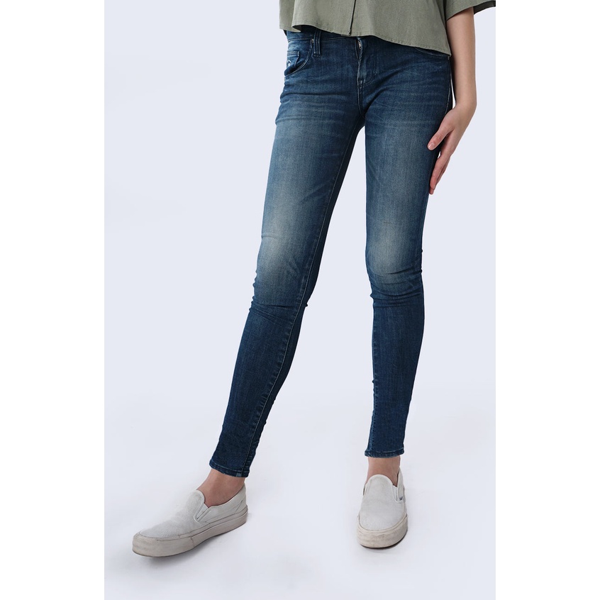 Logo Jeans Celana Jeans Wanita Skinny H1 Series Medium Blue 43SH1L3ML