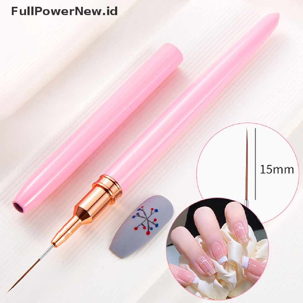 Power 1PC Nail Art Liner Pager Pen 3D Tips DIY Acrylic UV Gel Brushes Menggambar ID