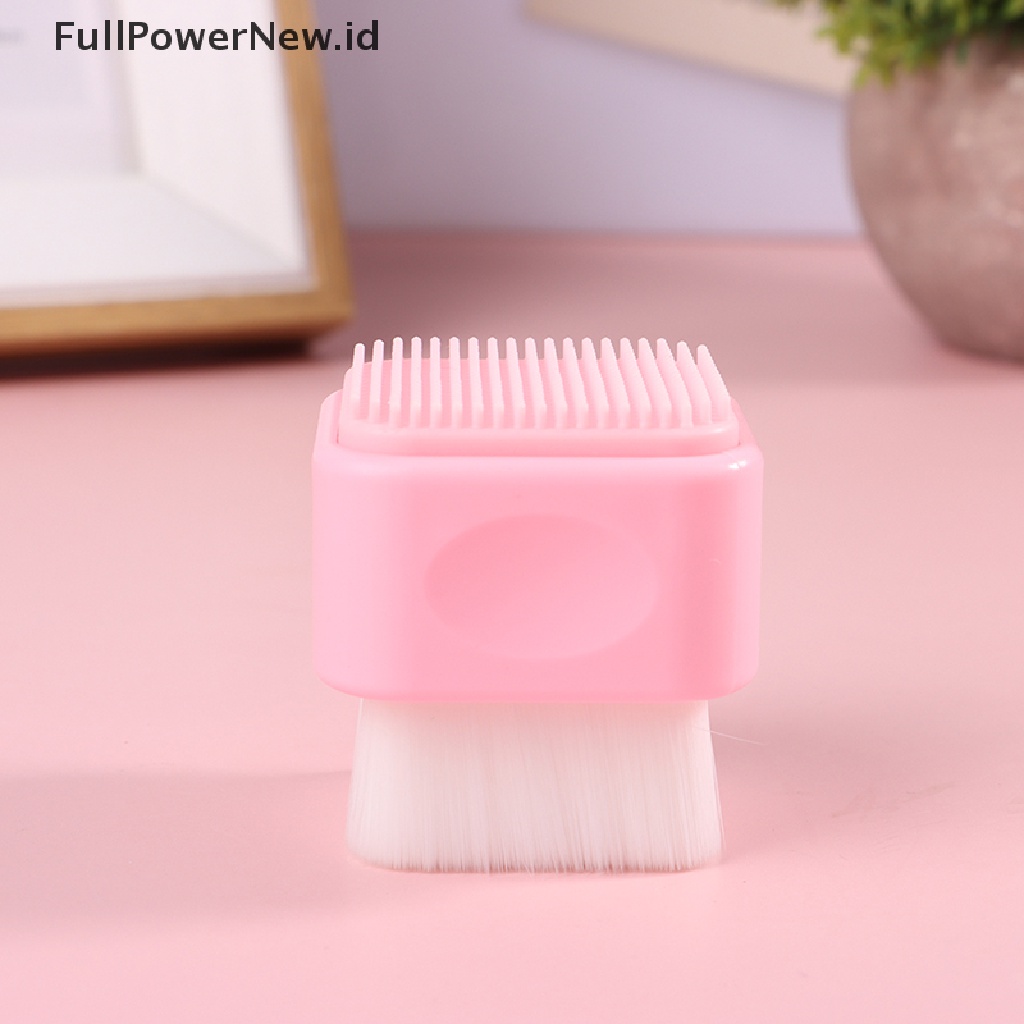 Power 1Pc Silicone Bubbler Cleaning Brushes Sikat Pembersih Wajah Dua Sisi ID