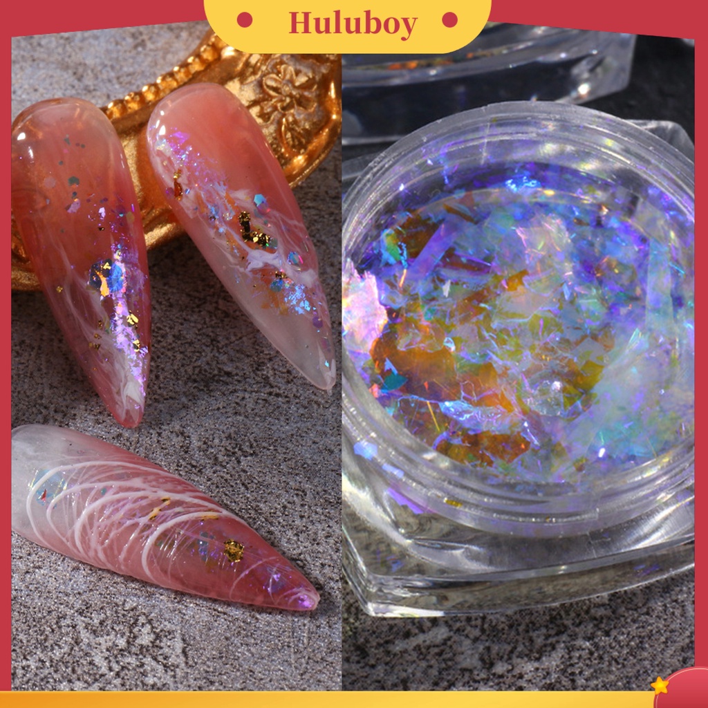 {In Stock} 1botol Manicure Glitter Tidak Berbahaya Portable Nyaman Cellophane Nail Art Payet Pecah Untuk Perempuan