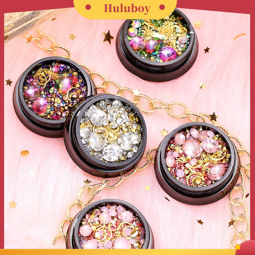 {In Stock} 1kotak Dekorasi Kuku Warna Cerah Permukaan Berkilau Resin 3D Dekorasi Nail Art Manik Longgar Mini Bubble Ball Decor Perlengkapan Kecantikan