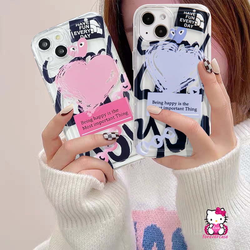 Graffiti Cinta Hati Comme Des Garons Letter Label Case Untuk Redmi Note11 8 10 11s 10s 9 Redmi 9A 9T 10C 9 12C A1 10 10A 9C NFC Note9 10 POCO F4 Kartun Airbag Soft Case