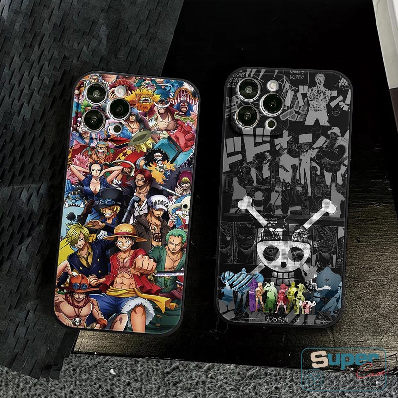 Casing Ponsel Anime One Piece Vivo Y16 Y12 Y02 Y35 Y22s Y31 Y30 Y20 Y20i Y51 Y91 V25E V23E Y53 Y11 Y93 Y15 Y30i Y22 Y50 Y12s Y20s Y12i Y15 Y95 Y91C Trendy Tepi Lurus Lembut Tpu Cover