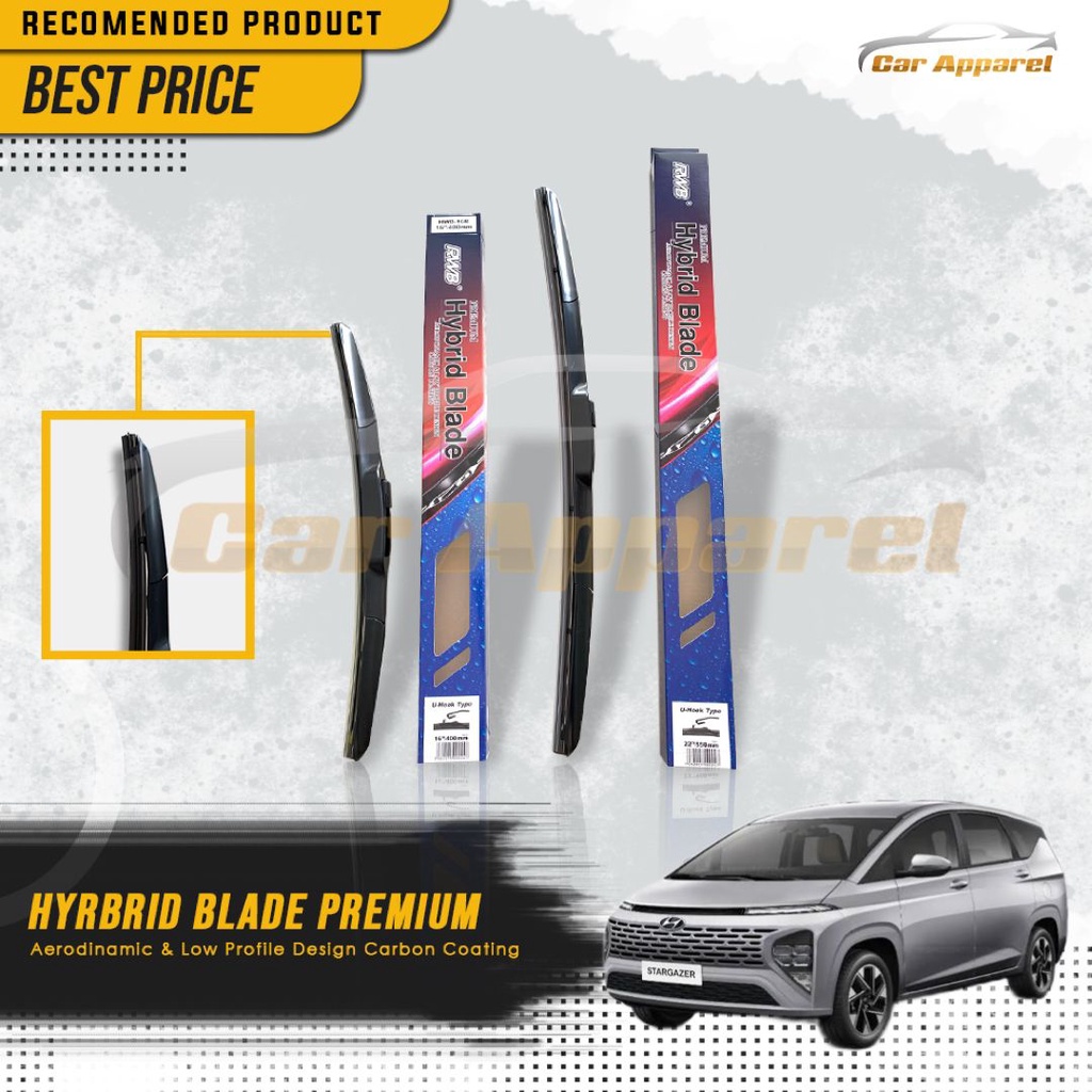 WIPER STARGAZER RWB Hybrid Carbon Coating Sepasang