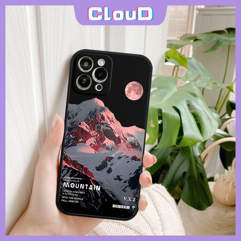 Pemandangan Salju Gunung Case Redmi 9A 12C 10a1 9T 9C NFC 9catatan 10s 911 11s 8 10 Pro Plus MI 10 11 Lite 10T Poco M4 F4 M5 M3 Pro F3 X3 Pro M3 Straight Edge Couple Sarung Tpu Lembut