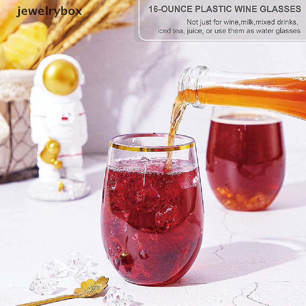 [jewelrybox] Gelas Wine Plastik Anti Pecah 360ml Tidak Pecah Red Wine Tumbler Gelas Cup Butik