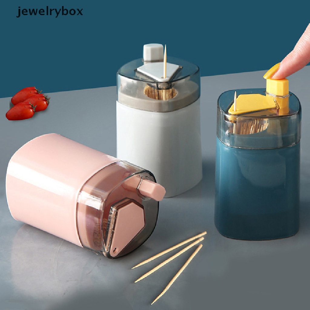 [jewelrybox] Kotak Tempat Tusuk Gigi Otomatis Wadah Tusuk Gigi Portable Dispenser Tusuk Gigi Butik