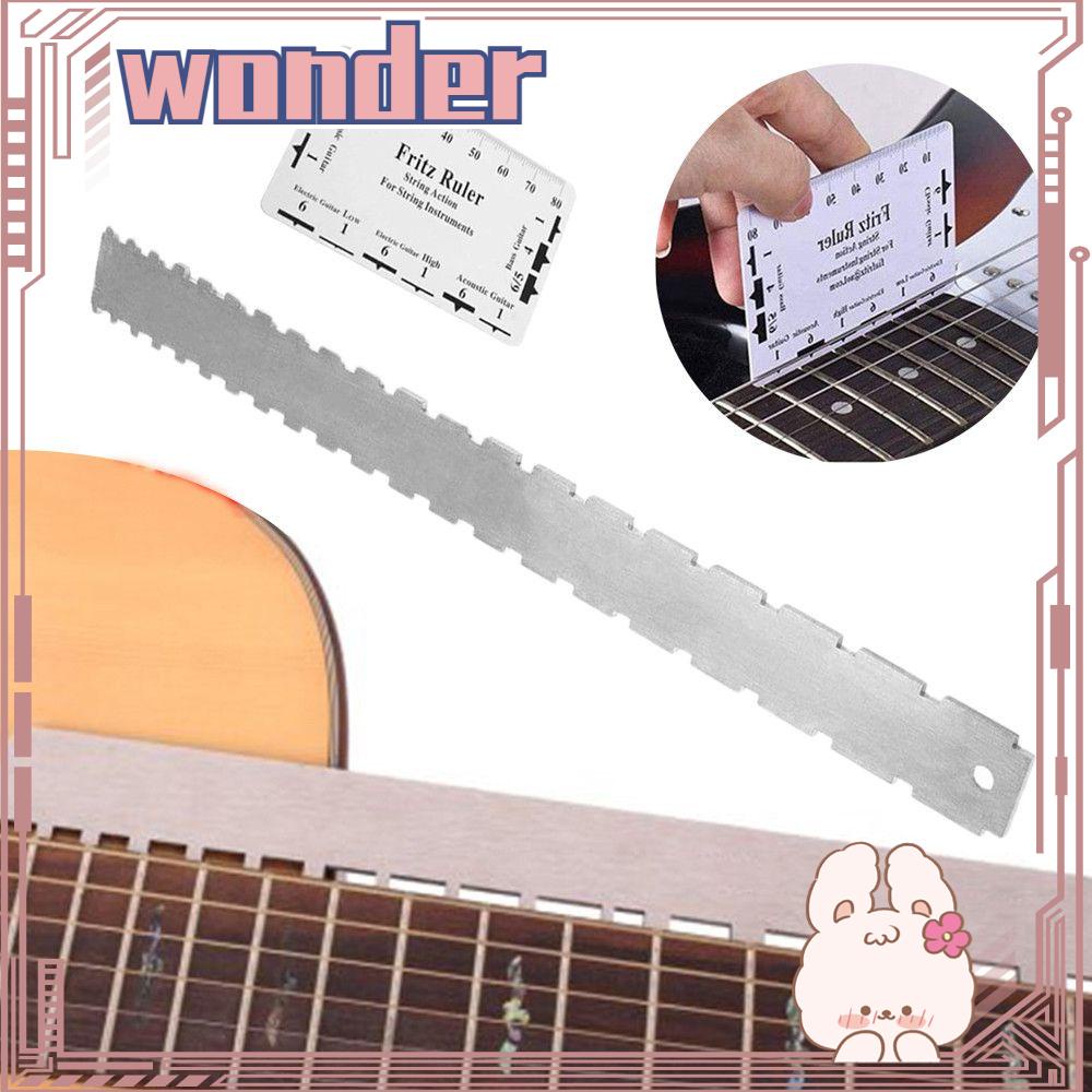 Wonder Guitar Neck Gauge Acoustic Leveling Aksesoris Gitar Elektrik Dengan String Action Ruler