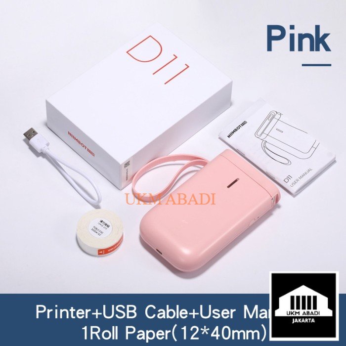 D11 Niimbot Thermal Label Printer Bluetooth Portable - D11 PINK