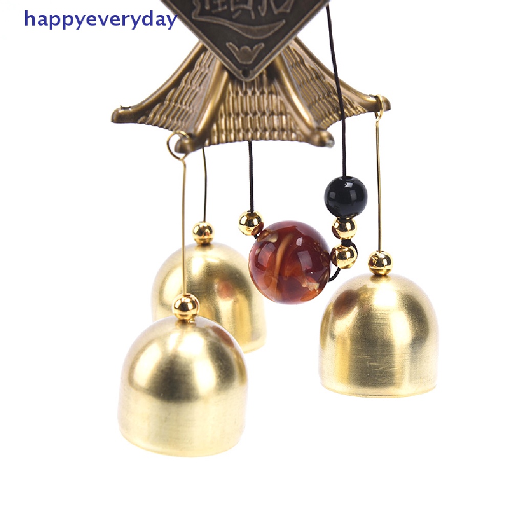 [happy] Logam Tembaga Lonceng Angin Liontin Dekorasi Pintu Lucky Cat Feng Shui Pendant [ID]