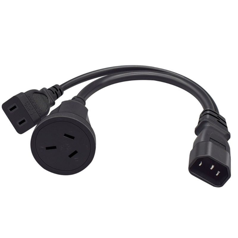 Zzz IEC320 C14 Male Plug Extension Kabel Listrik Ke 1-15R+AU Female Extender Line