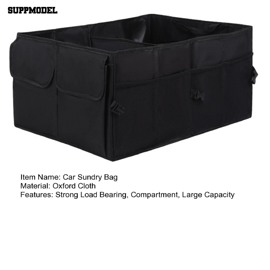 Suppmodel Menebal Kotak Penyimpanan Cadangan Pasokan Mobil Multi-grid Akses Nyaman Car Trunk Storage Box Kapasitas Besar