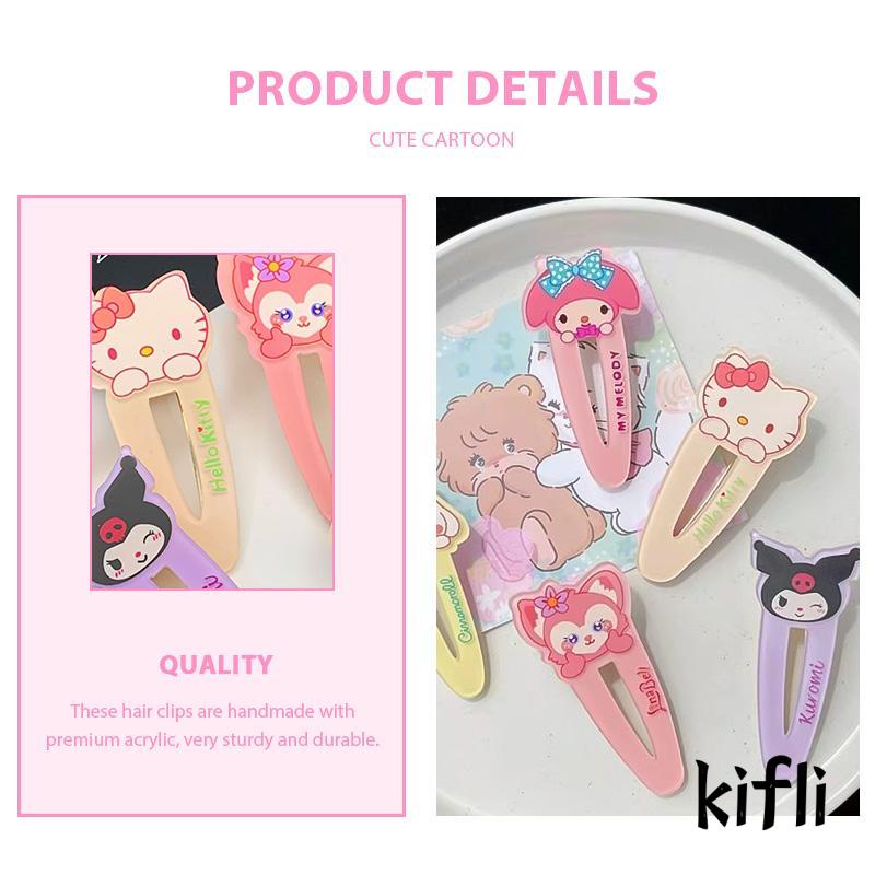 [KD] Duckbill Clip Cute Melody Kuromi Jepit Rambut Poni Klip Samping Kartun Hair Clip