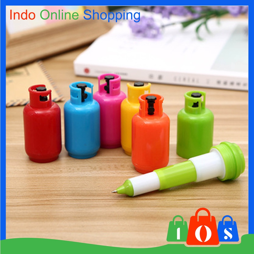 

IOS 657 Pulpen Tabung Gas Ballpoint Pen Lucu Souvenir Gas Cylinder Telescopic Import COD
