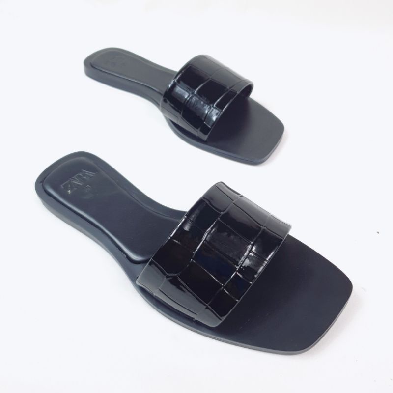 ZR Flat Croco Sandal 2150-1