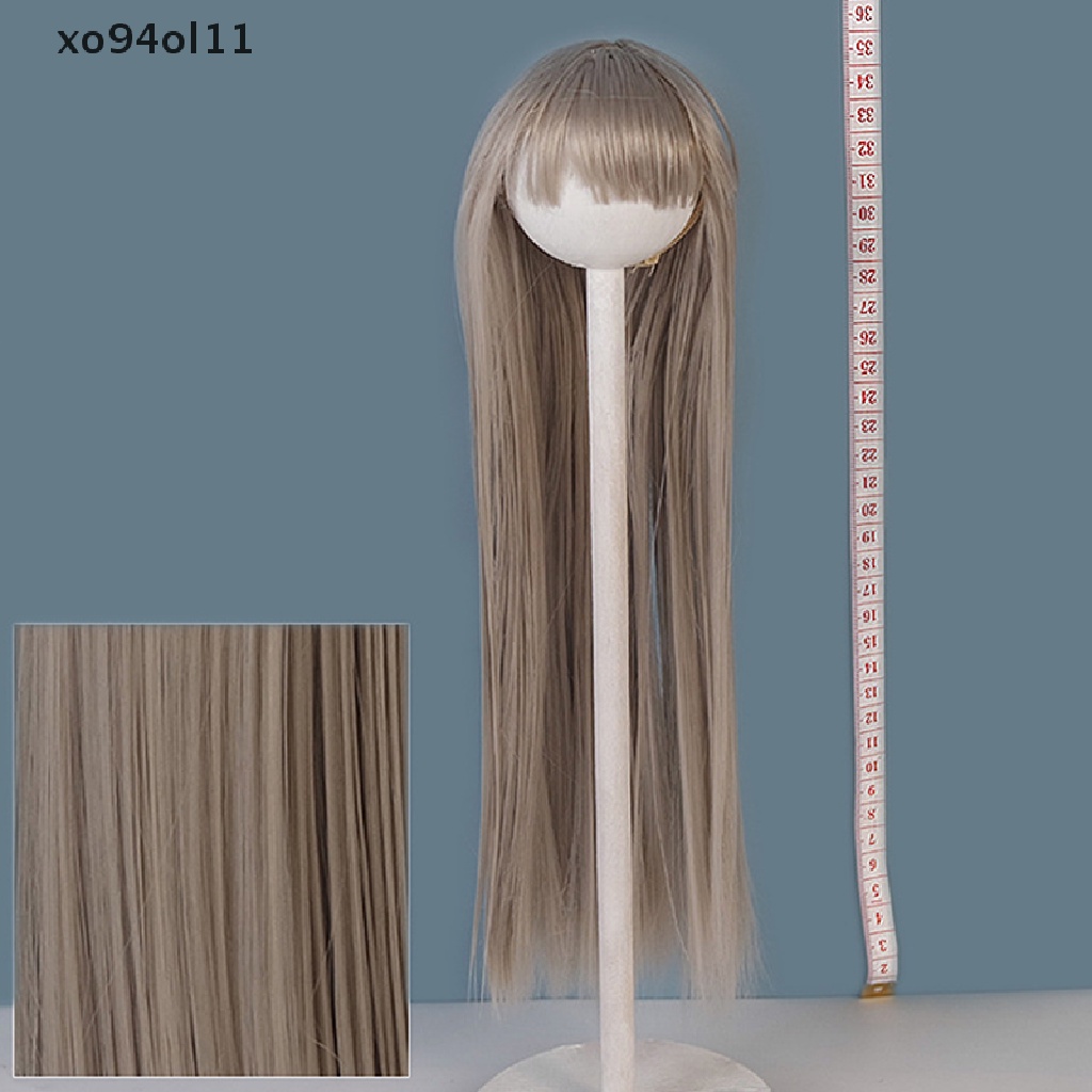 Xo1/6boneka 16.5-17.5CM Lingkar Kepala Rambut Panjang Boneka Wig Aksesoris Rambut Mainan OL