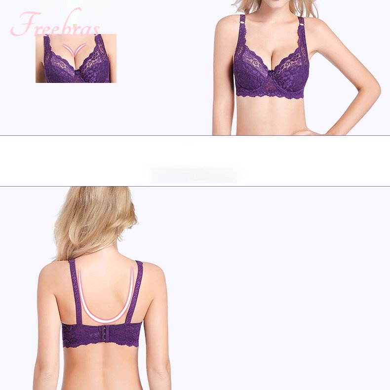 Renda Push Up Bra Seamless Pakaian Dalam Wanita Bh Lingerie Tanpa Kawat Sexy Kancing Depan Dewasa Ada Baja Underwear Cincin