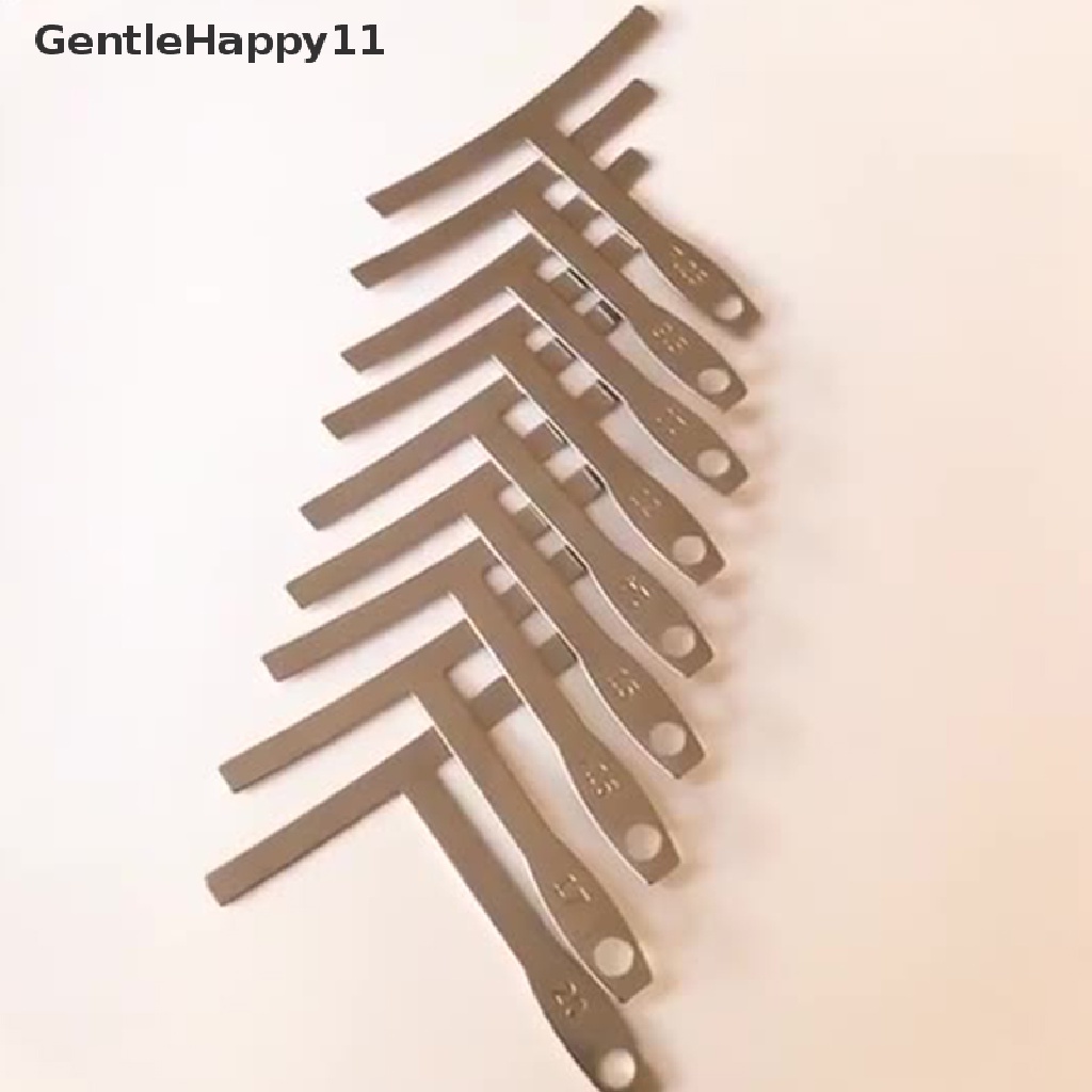 Gentlehappy 9pcs Understring Radius Measure Bass String Pengukur Gitar Perbaikan Mengukur Bentuk T id