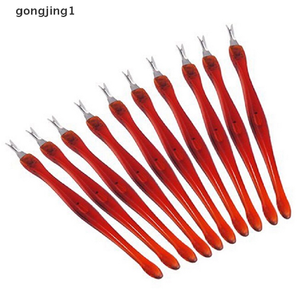 Ggg 10pcs Cuticle Pusher Trimmer Pedicure Kuku Kaki Manicure Pedicure Nail Art ID