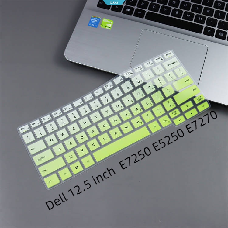 Pelindung Keyboard Silikon Tahan Air Untuk Dell 12.5 Inch Lintang E7250 E5250 E7270 Laptop Cakupan Penuh Kualitas Tinggi Aksesoris Pelindung Keyboard Yang Dapat Dilepas Dan Dicuci [ZK]