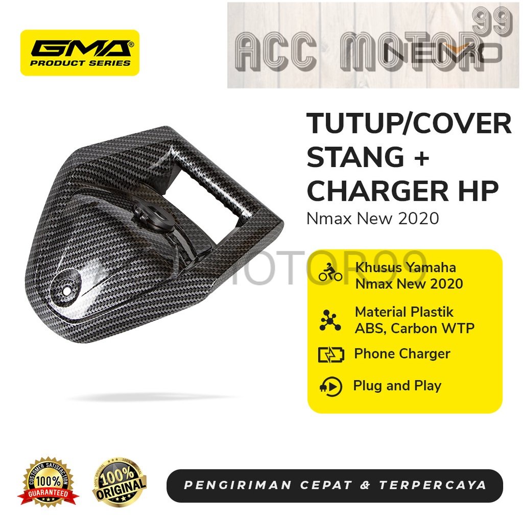 Cover Stang + Braket Hp dan Charger Hp Allnew Nmax 2020-2023