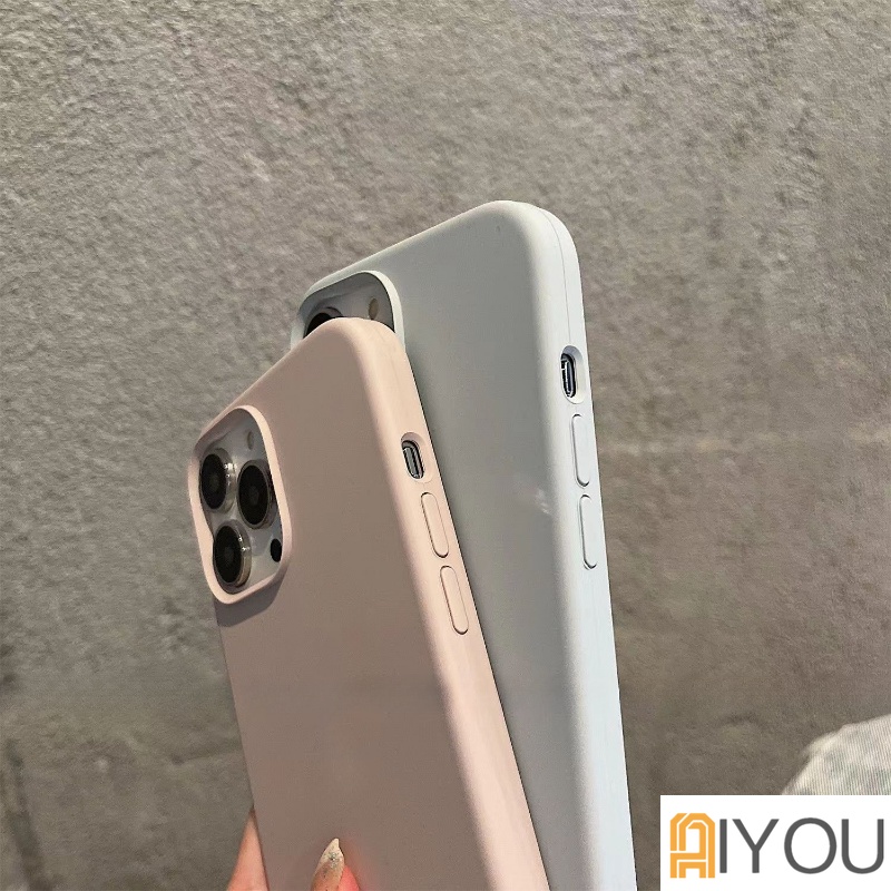 IPHONE Case logo Silikon Cair Untuk Iphone13 14 11 12 Pro Max Original Soft Cover Tritone Untuk Iphone12Mini X XR Xs8 7 6 SE 2020Cases