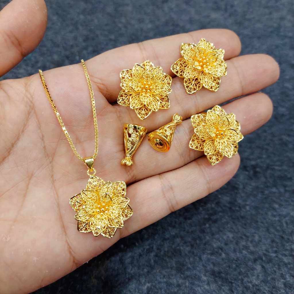 Set Kalung Xuping Bunga Kendari Mode Bali High Quality