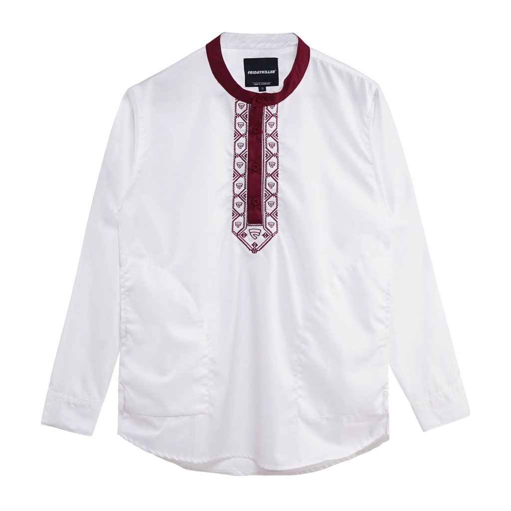 KEMEJA KOKO FRIDAY KILLER | HOLY LS WHITE MAROON