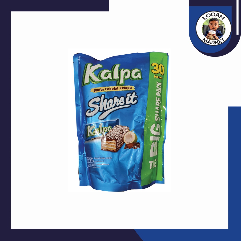 Kalpa Share It Wafer Coklat Cokelat Kelapa Isi 30 Pcs