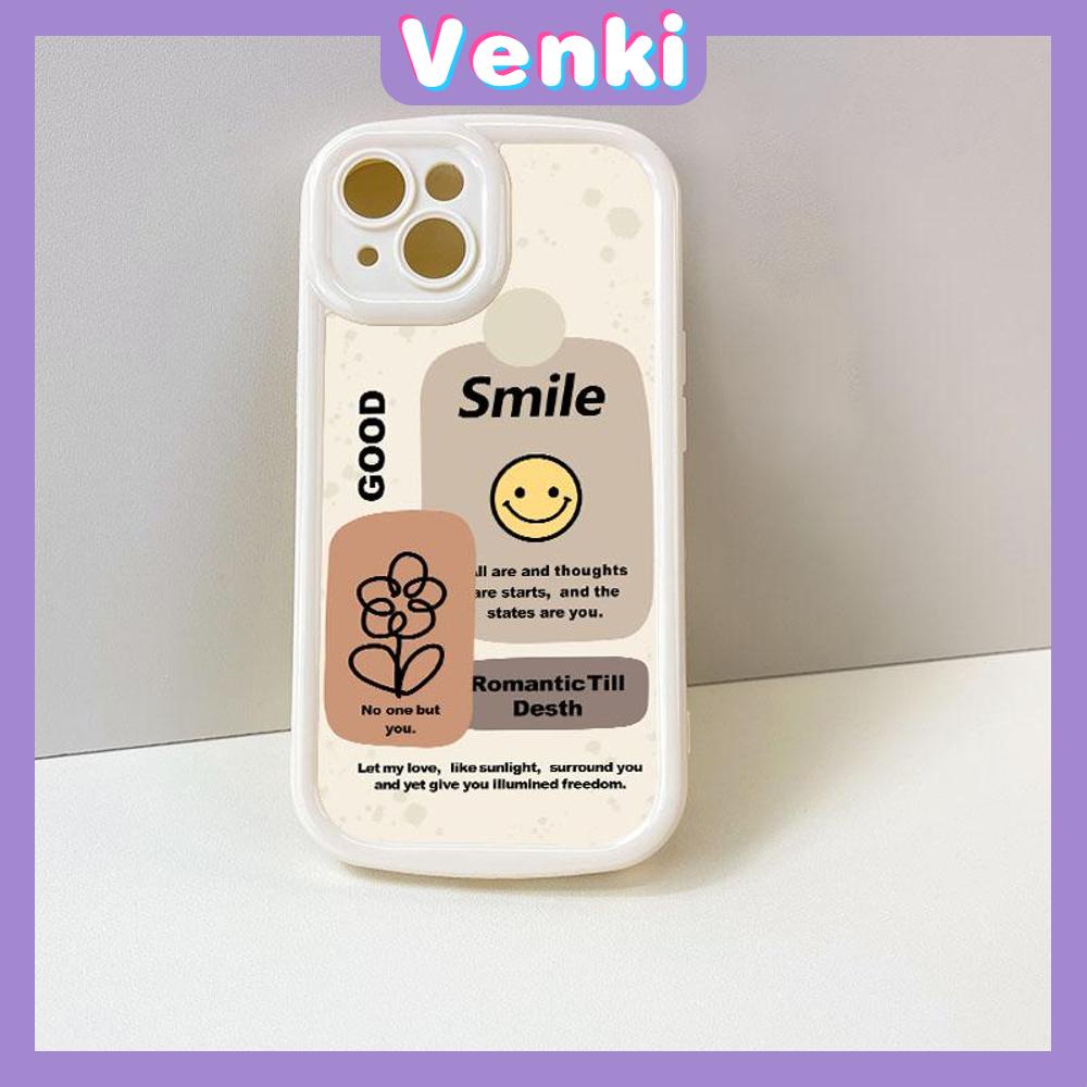 Case for iPhone 11 Soft TPU Glossy Round Edges Case Trendy Flower and Smiley Camera Protection Shockproof For iPhone 14 13 12 11 Pro Max 7 8 Plus X XR