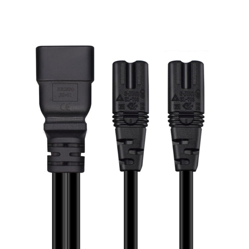 Zzz 1ft IEC320 C20 Ke IEC320 C7+C7 Female AC-Power Extension Cable Kabel Adaptor