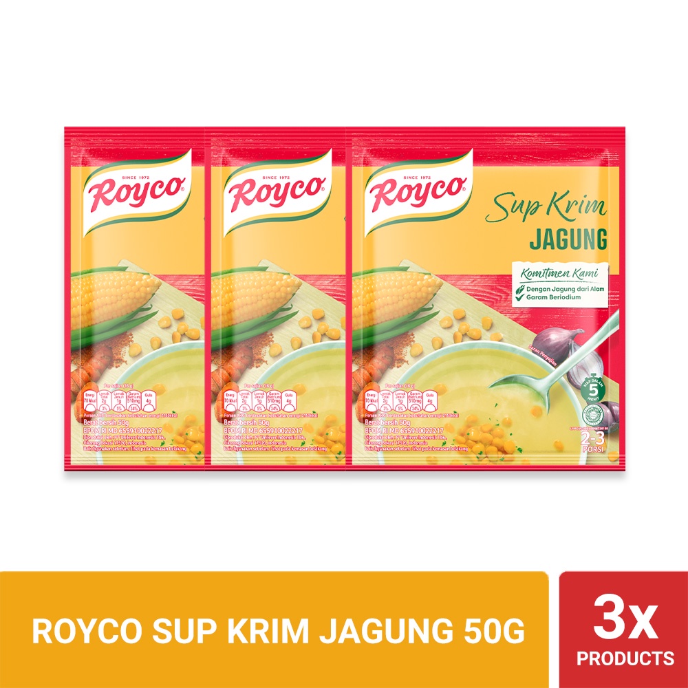 Royco Sup Krim Jagung 50g Triplepack