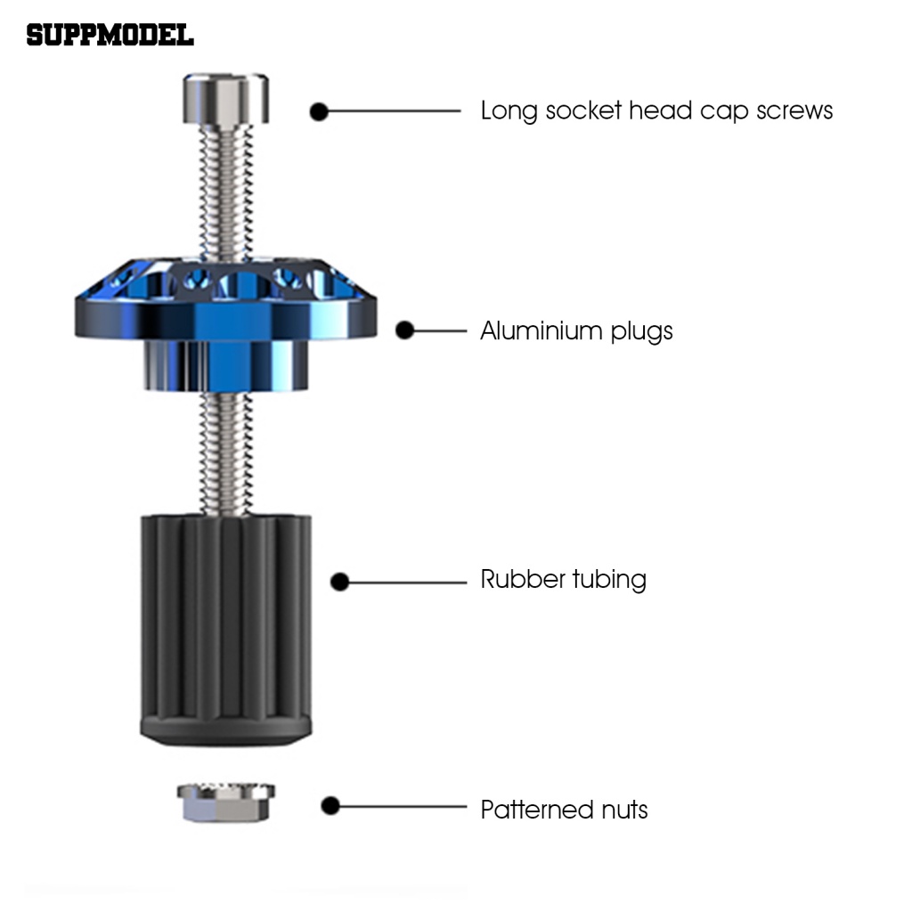 Suppmodel 1pasang Tutup Stang Motor Anti Karat Untuk Topi Stang Benang Standar Motor End Caps Non-slip