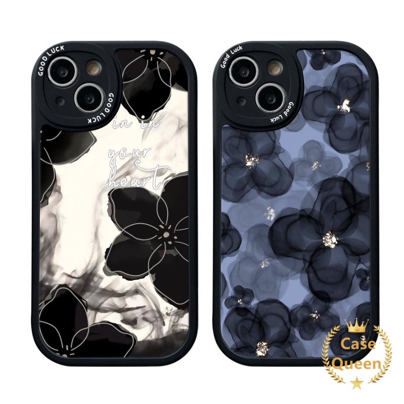 Casing Bunga Vintage Kompatibel Untuk iPhone 7Plus XR XS X Max11 13 12 14 Pro Max 8Plus 6s 7 6 8 plus SE 2020 Mewah Retro Bunga Telepon Tpu Lembut Tahan Guncangan Penutup Belakang