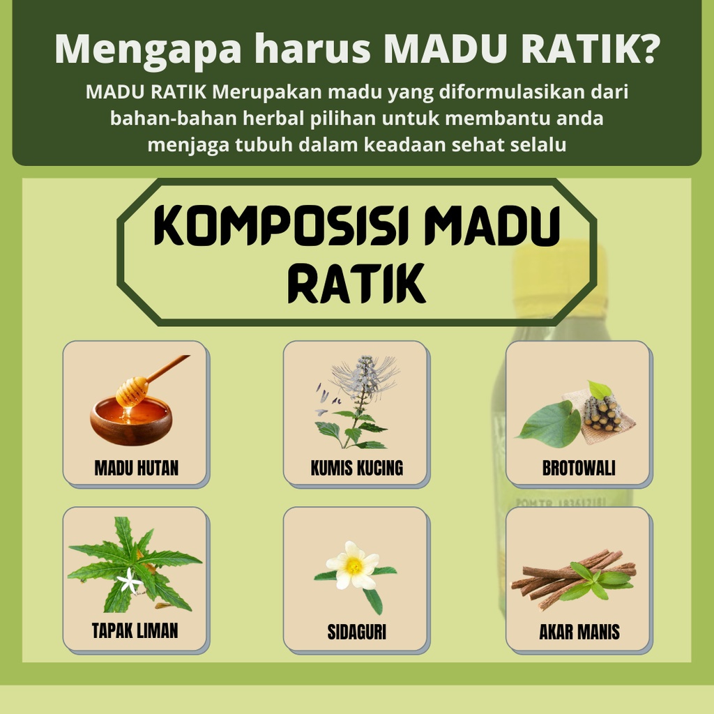 Madu Ratik Herbal Original Atasi Kebas Kesemutan Nyeri Sendi Kram Asam Urat Kolesterol Rematik ORIGINAL ASLI