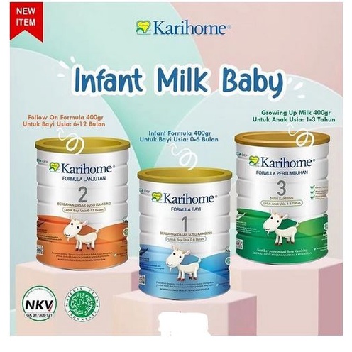 Karihome Goat Milk Formula 400g STEP 1 (0-6m) | Susu Kambing Formula