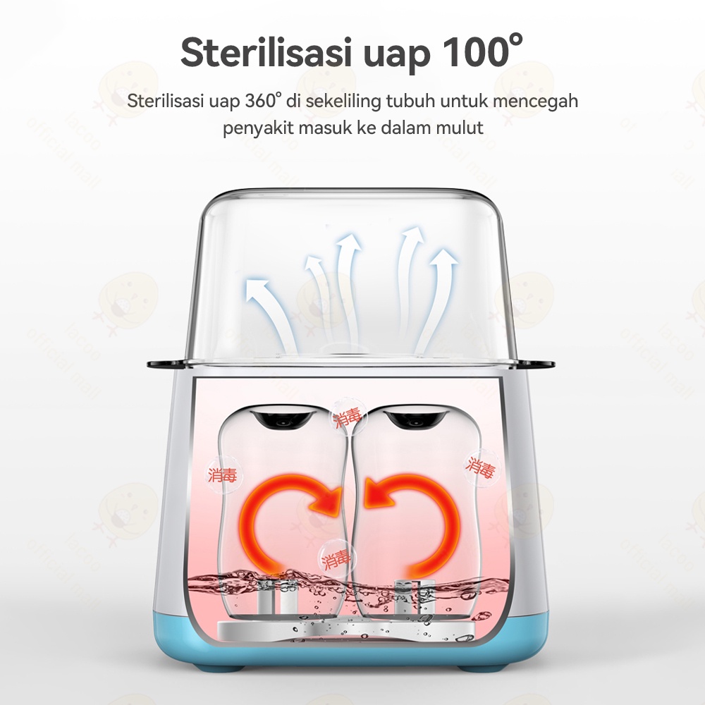 Lacoo Alat steril botol susu bayi dengan remote Bottle warmer multifungsi Penghangat botol susu Bottle sterilizer bpa free