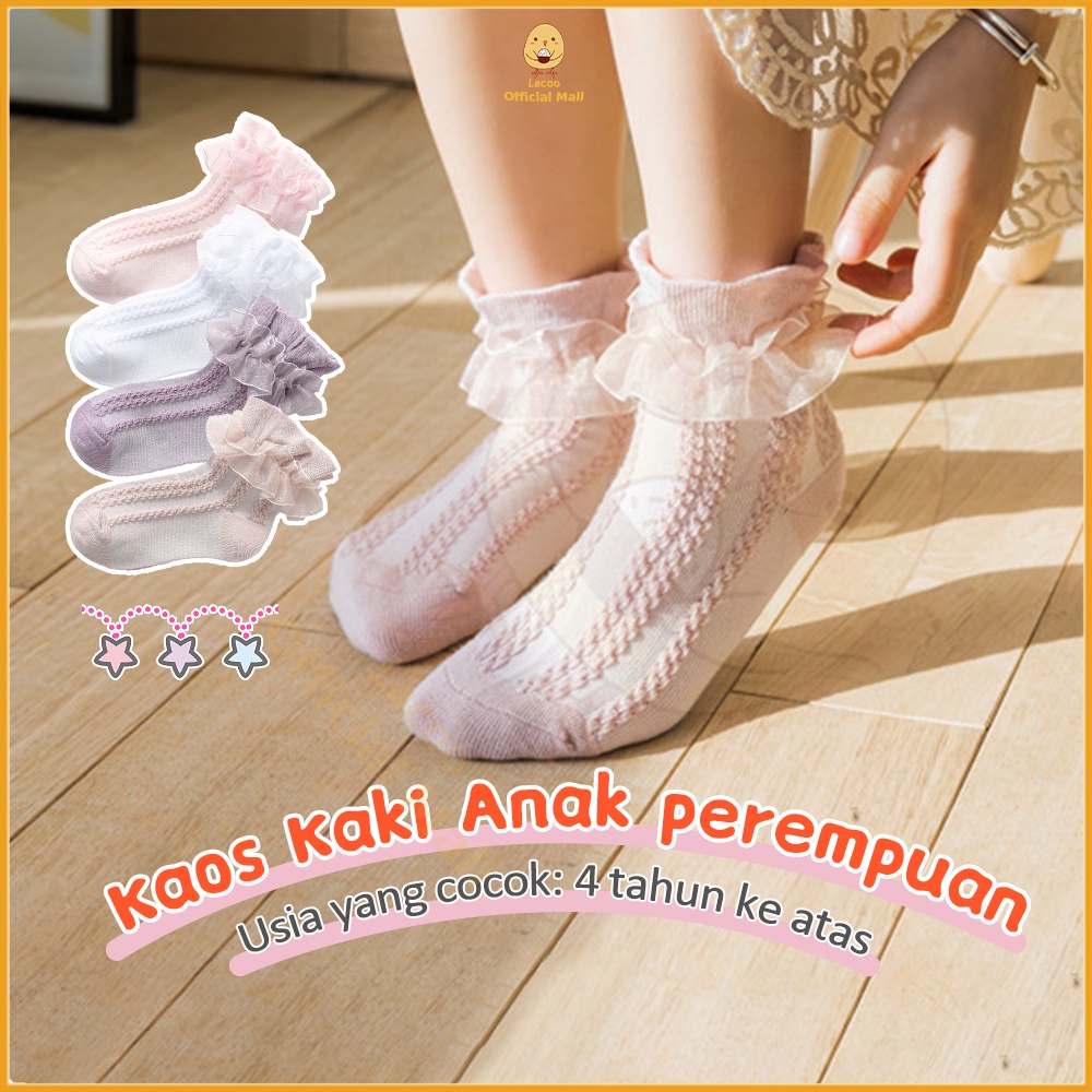 Lacoo Kaos kaki renda anak perempuan Kaos kaki pesta anak Kaus kaki anak lucu