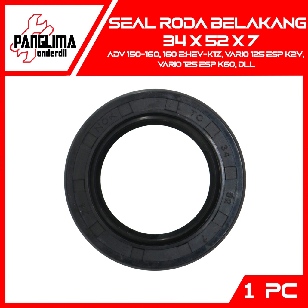 Sil Roda Belakang 34X52X7 Vario 125 150 eSP New LED 2015-2022 160 ADV 150 160 PCX New K97 Seal Oil Oli 34 x 52 x 7
