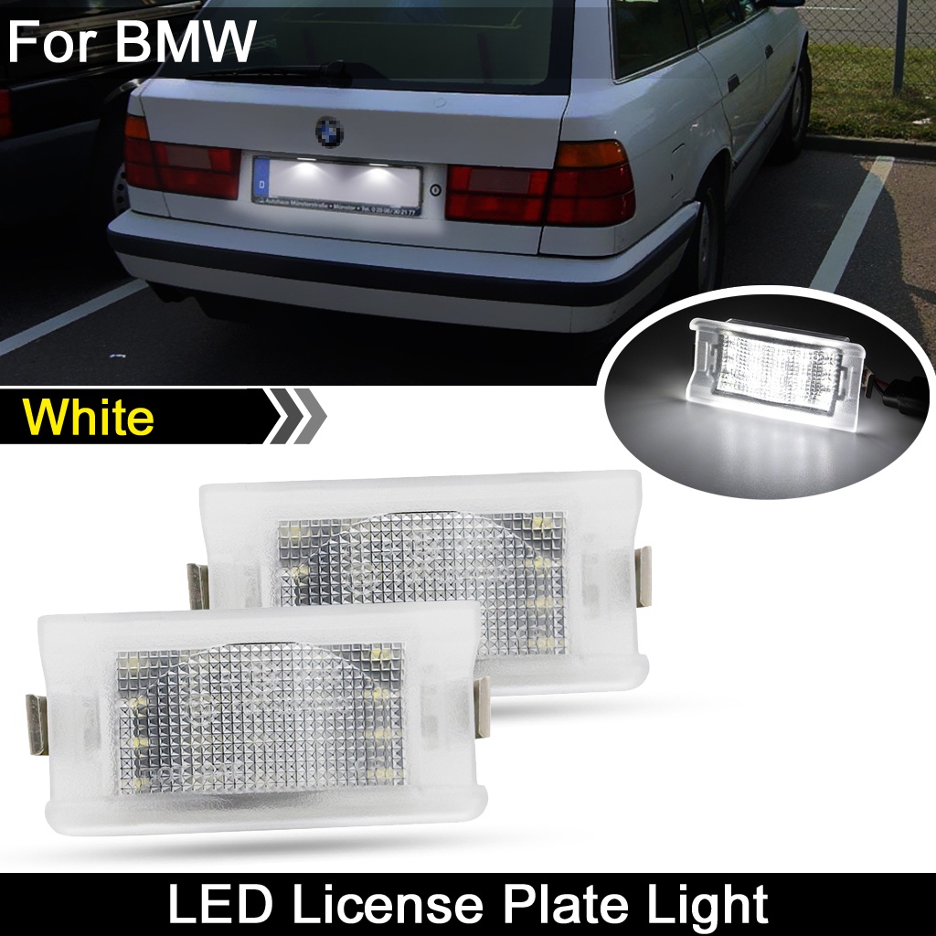 2pcs Lampu Plat Nomor Plat LED Putih Kecerahan Tinggi Untuk BMW E34 Touring 1987-1996