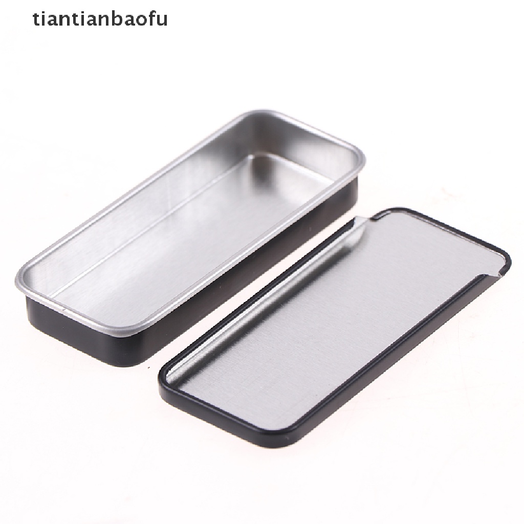 [tiantianbaofu] 3 Pcs 80x34x12MM Kotak Besi Slide Cover Kotak Penyimpanan Perhiasan Pernikahan Pill Cases Butik