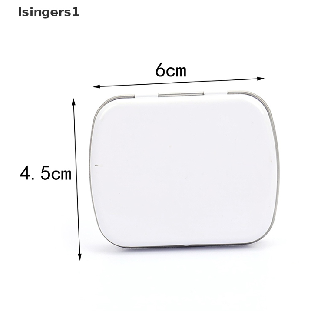 [lsingers1] Survival Kit Case Kotak Penyimpanan Flip Kecil Kosong Metal Silver Hitam Untuk Butik Permen Kunci