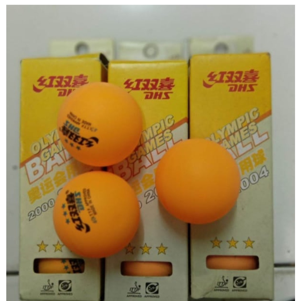 Bola pingpong dhs olympic games ball bola pingpong isi 3 DRAGON RED