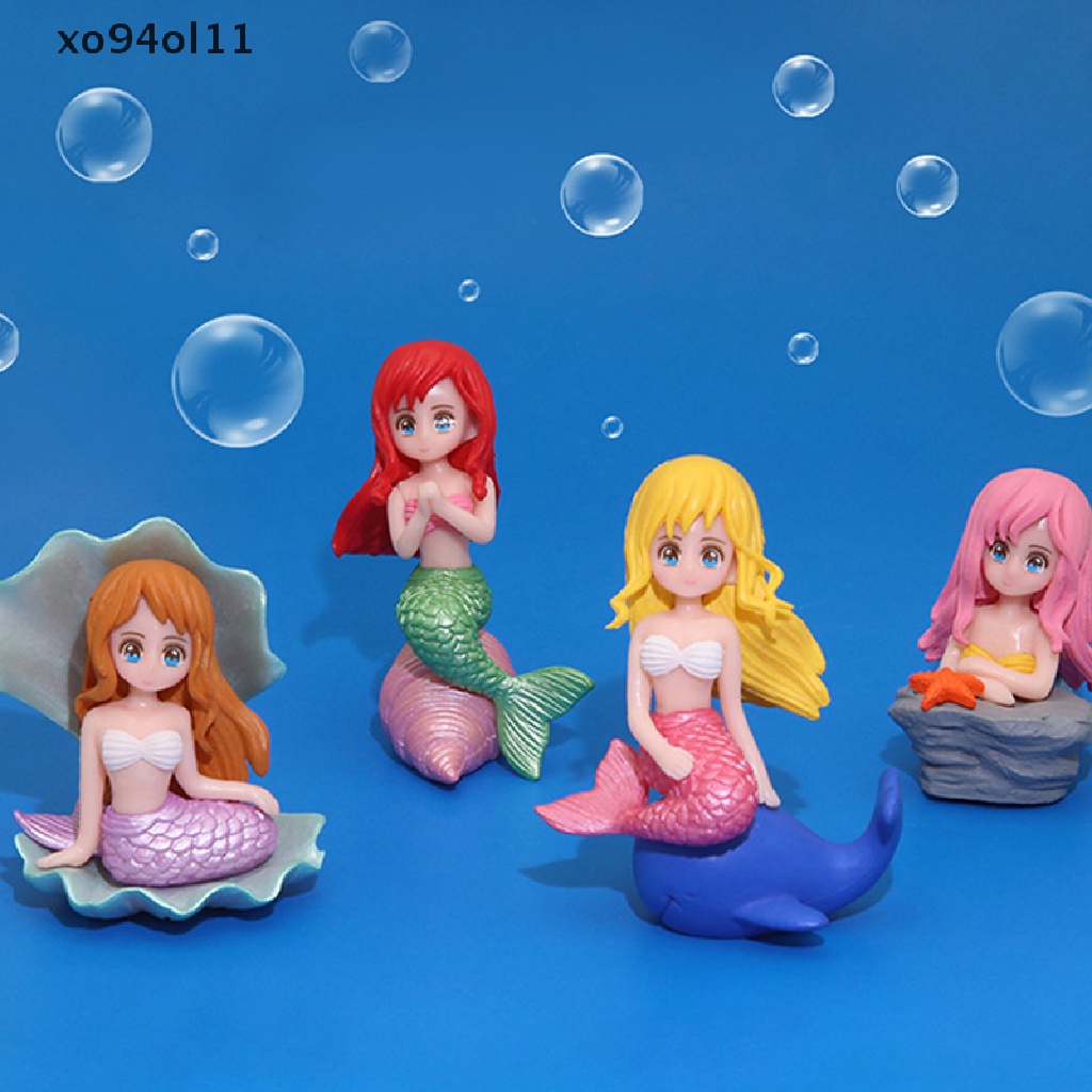 Xo Aquarium Ornamen Mermaid Resin Ornamen Kreatif Kartun Aquarium Ikan Lansekap Dekorasi OL