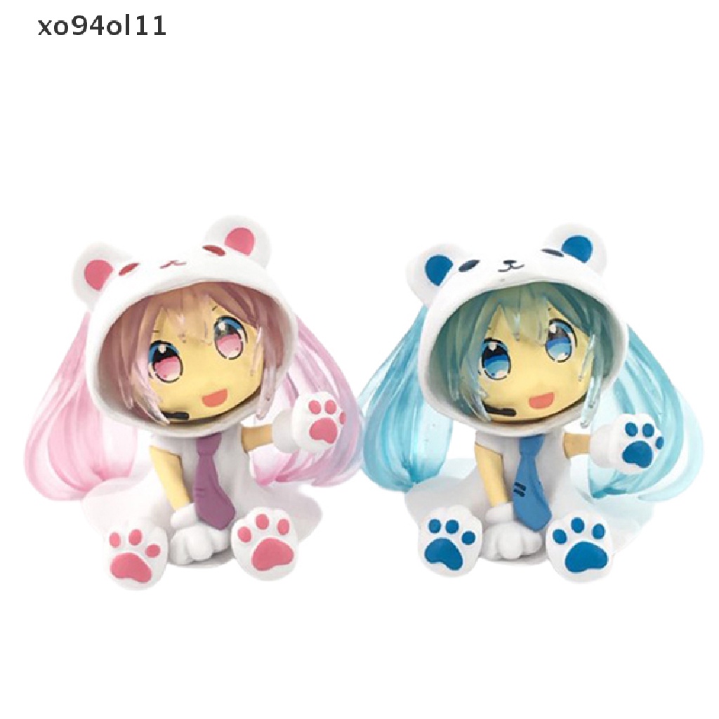 Xo Hatsune Miku Kawaii Action Figure Model Q Version Bear Chuyin Boneka Beruang Lucu Dekorasi Anima Hand-made Hadiah Mainan Natal OL