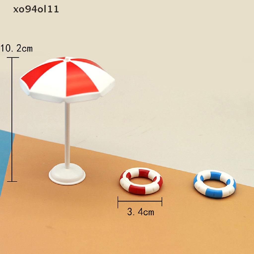 Xo Boneka Rumah Simulasi Lucu Mini Kolam Renang Lingkaran Pantai Kursi set OL